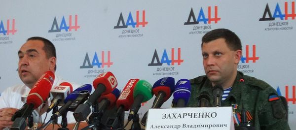 Joint briefing of DPR Head Alexander Zakharchenko and LPR Head Igor Plotnitsky Joint briefing of DPR Head Alexander Zakharchenko and LPR Head Igor Plotnitsky - Sputnik International