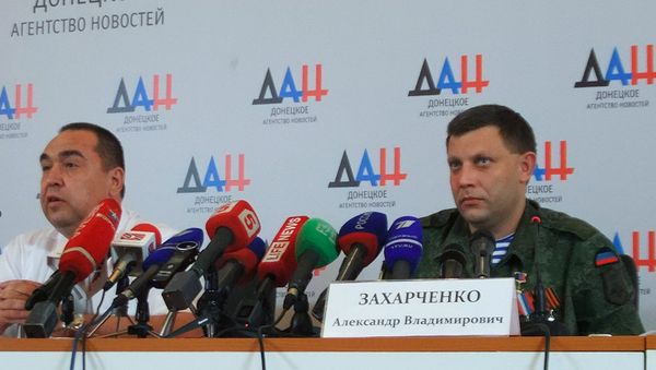 Joint briefing of DPR Head Alexander Zakharchenko and LPR Head Igor Plotnitsky - Sputnik International
