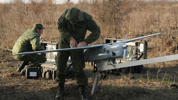Technicians of the Southern Military District Engineering Corps assemble an unmanned aircraft. File photo - Sputnik International