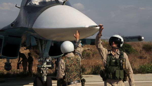 Russian war planes at Hmeimim base in Syria - Sputnik International