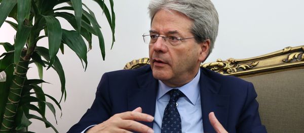 Italian Foreign Minister Paolo Gentiloni speaks during his meeting with Lebanese Foreign Minister Gebran Bassil at the Lebanese foreign ministry in Beirut, Lebanon, Tuesday, July 14, 2015 - Sputnik International