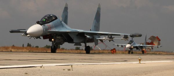 Russian war planes at Hmeimim base in Syria Russian war planes at Hmeimim base in Syria - Sputnik International