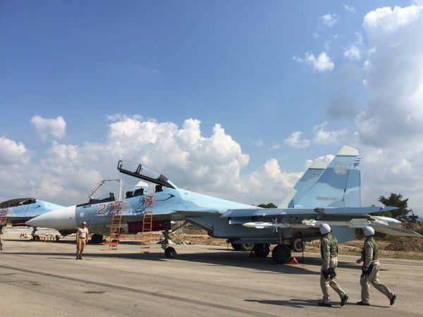 Russian tactical group seen at Hmeimim aerodrome in Syria Russian tactical group seen at Hmeimim aerodrome in Syria - Sputnik International