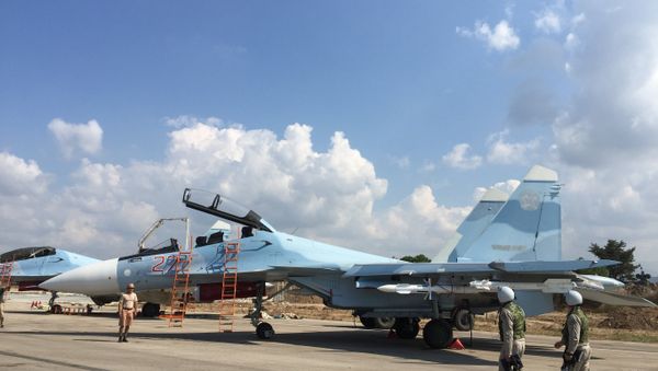 Russian tactical group seen at Hmeimim aerodrome in Syria Russian tactical group seen at Hmeimim aerodrome in Syria - Sputnik International