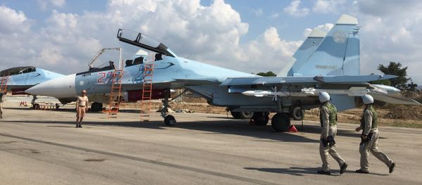 Russian tactical group seen at Hmeimim aerodrome in Syria - Sputnik International