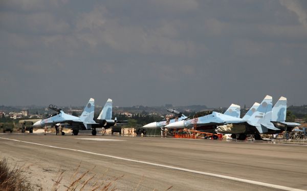Russian military air group at Khmeimim airbase in Syria Russian military air group at Khmeimim airbase in Syria - Sputnik International