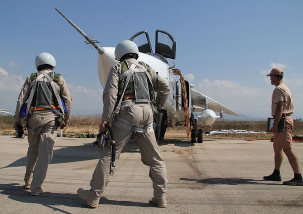 Russian military air group at Khmeimim airbase in Syria Russian military air group at Khmeimim airbase in Syria - Sputnik International