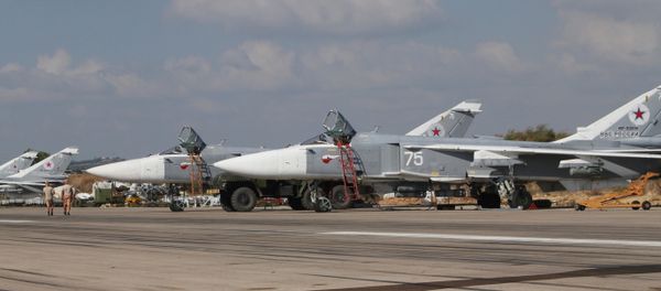 Russian military air group at Khmeimim airbase in Syria Russian military air group at Khmeimim airbase in Syria - Sputnik International