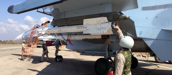 Russian tactical group seen at Hmeimim aerodrome in Syria - Sputnik International
