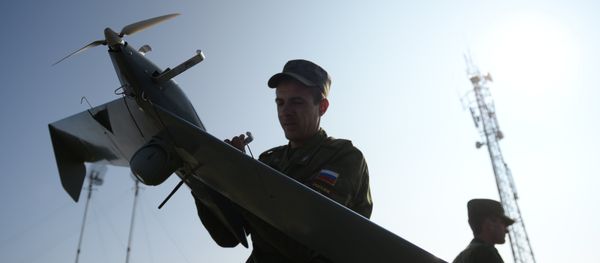 Launch of Zastava UAV during an exercise - Sputnik International