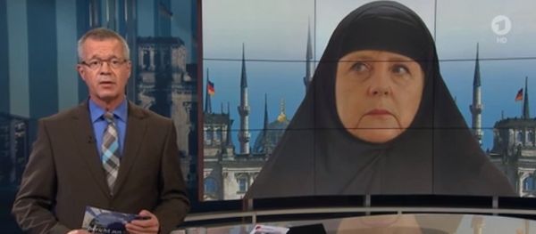 Merkel wearing a veil Merkel wearing a veil - Sputnik International