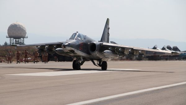 Russian military air group at Khmeimim airbase in Syria Russian military air group at Khmeimim airbase in Syria - Sputnik International