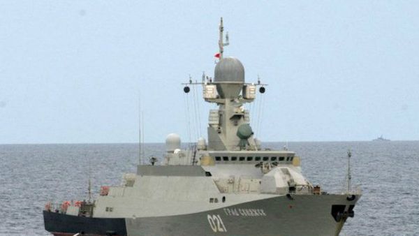 Russian military warship Grad Sviyazhsk during drills in the Caspian Sea Russian military warship Grad Sviyazhsk during drills in the Caspian Sea - Sputnik International