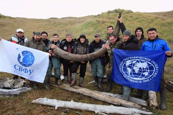 The mammoth expedition led by scientists from Russia's North-Eastern Federal University in Yakutsk, and funded by the Russian Geographical Society The mammoth expedition led by scientists from Russia's North-Eastern Federal University in Yakutsk, and funded by the Russian Geographical Society - Sputnik International