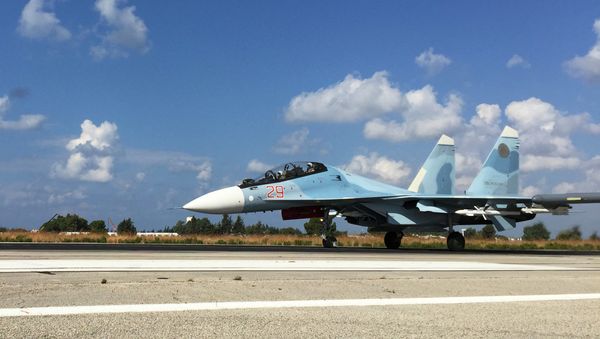 Russian military aircraft at Syria's Hmeimim airfield Russian military aircraft at Syria's Hmeimim airfield - Sputnik International