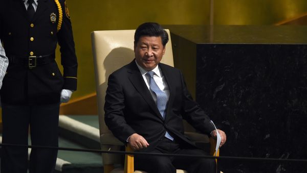 Xi Jinping, President of China waits to address the 70th Session of the UN General Assembly September 28, 2015 in New York - Sputnik International
