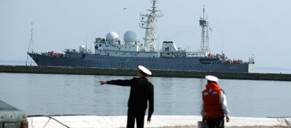 The Russian Navy communications ship Vasily Tatishchev, seen here at the Kaliningrad Region harbor of Baltiysk. - Sputnik International