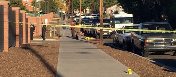 Authorities investigate the scene outside a student dormitory in Flagstaff, Ariz Authorities investigate the scene outside a student dormitory in Flagstaff, Ariz - Sputnik International
