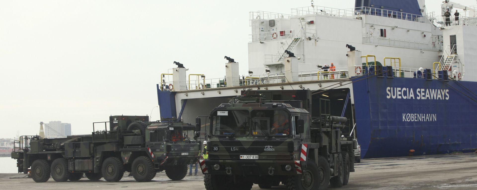 German military trucks transporting Patriot Missile Defense System. File photo. German military trucks transporting Patriot Missile Defense System. File photo. - Sputnik International, 1920, 01.02.2024