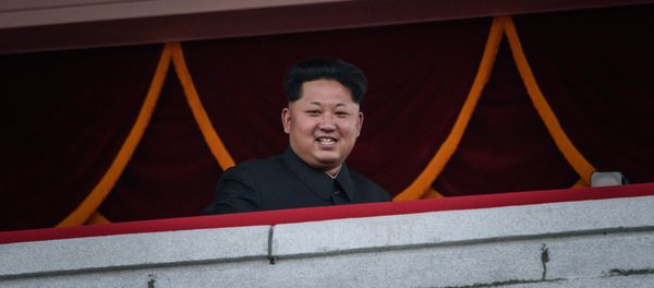 North Korea's leader Kim Jong-Un looks out towards Kim Il-Sung square during a mass military parade in Pyongyang on October 10, 2015 North Korea's leader Kim Jong-Un looks out towards Kim Il-Sung square during a mass military parade in Pyongyang on October 10, 2015 - Sputnik International