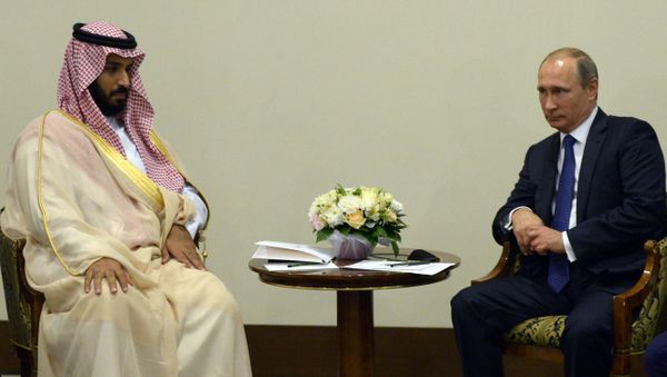 Vladimir Putin meets with Deputy Crown Prince and Defence Minister of Saudi Arabia Mohammad bin Salman Al Saud - Sputnik International