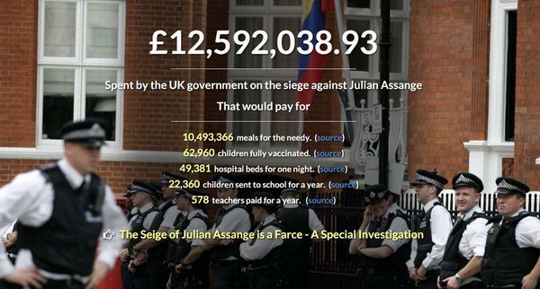 Money spent by UK government on the siege against Julian Assange - Sputnik International