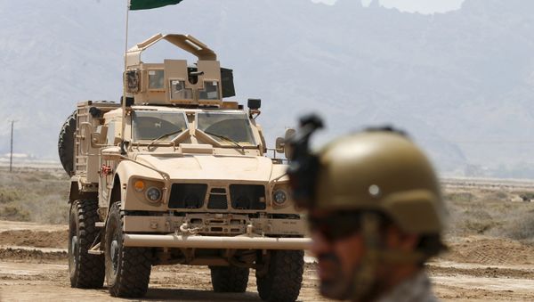 Colonel Abdullah bin Sahyan, who commands the Saudi forces in Yemen's southern port city of Aden, looks as he stands at his base in Aden September 28, 2015 Colonel Abdullah bin Sahyan, who commands the Saudi forces in Yemen's southern port city of Aden, looks as he stands at his base in Aden September 28, 2015 - Sputnik International