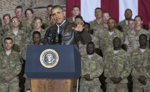 US President Barack Obama speaks during a surprise visit with US troops at Bagram Air Field, north of Kabul, in Afghanistan, May 25, 2014, prior to the Memorial Day holiday US President Barack Obama speaks during a surprise visit with US troops at Bagram Air Field, north of Kabul, in Afghanistan, May 25, 2014, prior to the Memorial Day holiday - Sputnik International