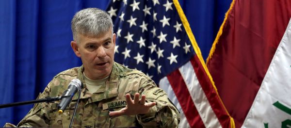 Col. Steve Warren, the new spokesman for the U.S.-led coalition in Iraq, speaks to reporters during a news conference at the U.S. Embassy in the heavily fortified Green Zone in Baghdad, Iraq, October 1, 2015 - Sputnik International