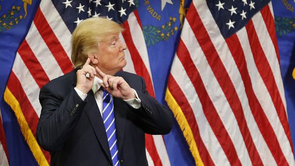 Republican presidential candidate Donald Trump reacts after speaking at a rally. Republican presidential candidate Donald Trump reacts after speaking at a rally. - Sputnik International