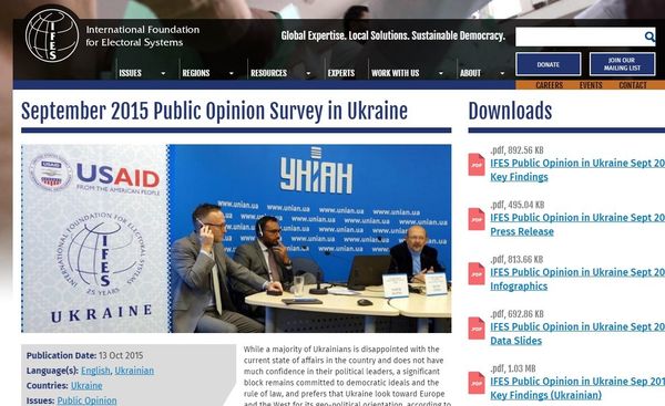 September 2015 Public Opinion Survey in Ukraine September 2015 Public Opinion Survey in Ukraine - Sputnik International