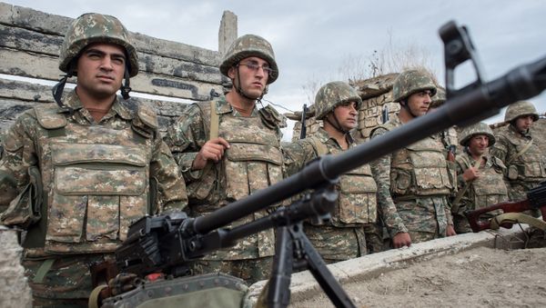 Troops in the zone of the Nagorno-Karabakh conflict - Sputnik International