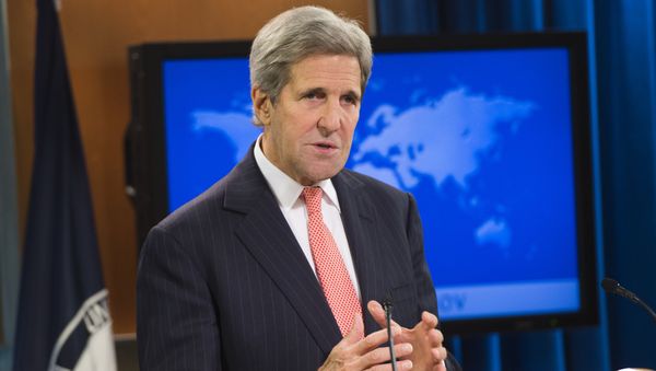 US Secretary of State John Kerry speaks during the release of the 2014 International Religious Freedom Report at the US State Department in Washington, DC, on October 14, 2015 - Sputnik International
