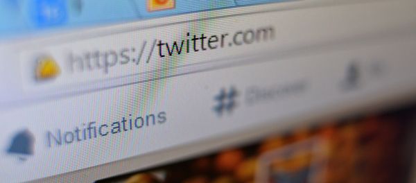 A Twitter page in browser window - Sputnik International