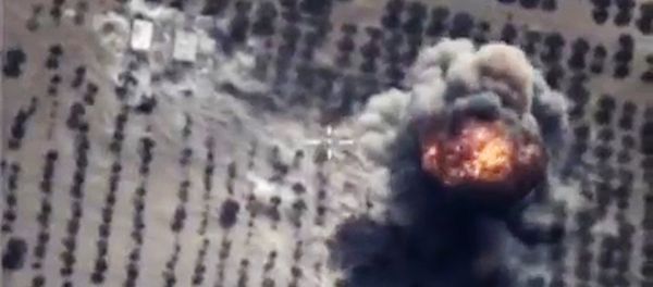 Russian Aerospace Forces conduct targeted air strikes on armored vehicles, fuel and lubrication materials storages Russian Aerospace Forces conduct targeted air strikes on armored vehicles, fuel and lubrication materials storages - Sputnik International