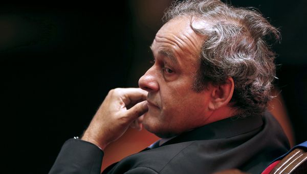 UEFA president Michel Platini attends the draw for the UEFA Europa League football group stage 2015/16, on August 28, 2015 in Monaco - Sputnik International