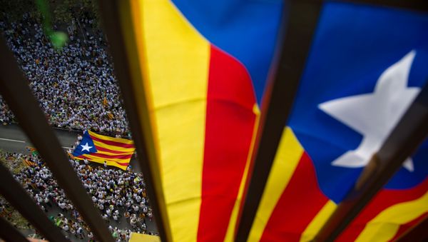 National Day of Catalonia celebrated in Barcelona - Sputnik International