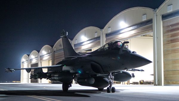 This photo released on Friday, Oct. 9, 2015 by the French Army Communications Audiovisual office (ECPAD) shows a French army Rafale fighter jet on the tarmac of an undisclosed air base as part of France's Operation Chammal launched in September 2015 in support of the US-led coalition against Islamic State group This photo released on Friday, Oct. 9, 2015 by the French Army Communications Audiovisual office (ECPAD) shows a French army Rafale fighter jet on the tarmac of an undisclosed air base as part of France's Operation Chammal launched in September 2015 in support of the US-led coalition against Islamic State group - Sputnik International