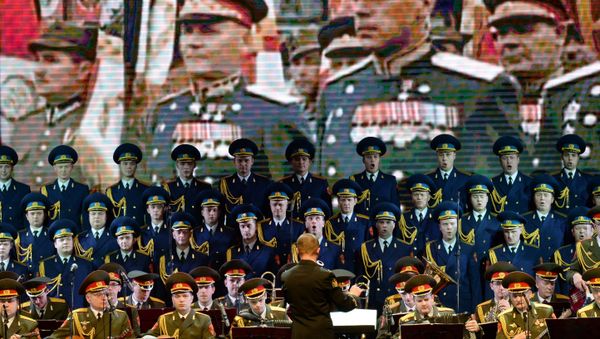 Members of the Alexandrov Russian Army song and dance ensemble Members of the Alexandrov Russian Army song and dance ensemble - Sputnik International