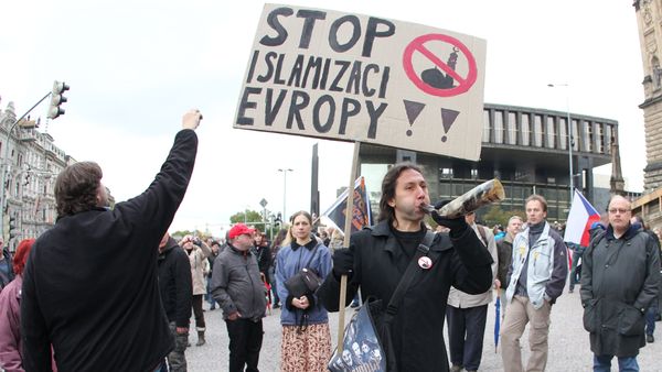 Participants of the action against immigration and Islamisation of Europe in Prague Participants of the action against immigration and Islamisation of Europe in Prague - Sputnik International