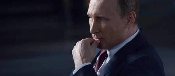 Russian President Vladimir Putin gives interview to Rossiya 1 TV anchor Vladimir Solovyov Russian President Vladimir Putin gives interview to Rossiya 1 TV anchor Vladimir Solovyov - Sputnik International