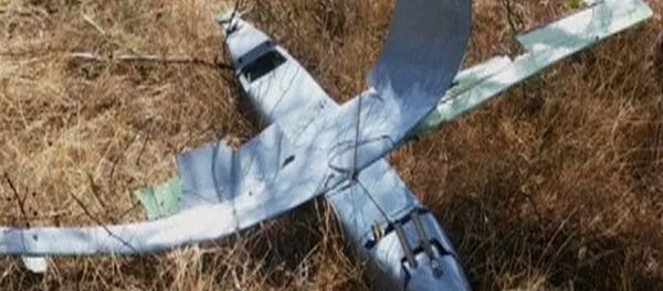 A still photograph used in a video shows a downed drone in Deliosman Village, Turkey October 16, 2015. Turkish warplanes shot down the unidentified drone in Turkish air space near Syria on Friday and a U.S. official said Washington believed it was of Russian origin - Sputnik International