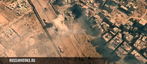 Mine flies straight into the camera. The offensive by Syrian army on positions of terrorists Mine flies straight into the camera. The offensive by Syrian army on positions of terrorists - Sputnik International