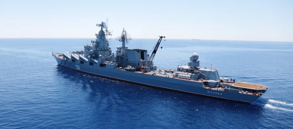 Moskva missile cruiser in the Mediterranean - Sputnik International