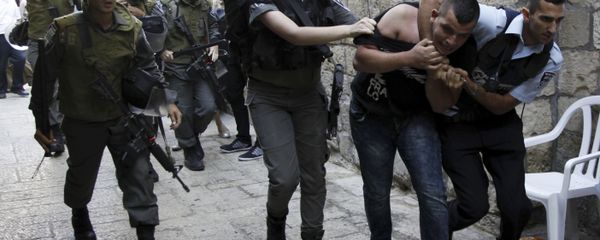 Israeli policemen arrest a Palestinian man during confrontations in the Old City in Jerusalem, Wednesday, Sept. 30, 2015. Tensions over the hilltop revered by Jews as the Temple Mount and by Muslims as the Noble Sanctuary, continued Wednesday as Jews mark the Sukkot holiday Israeli policemen arrest a Palestinian man during confrontations in the Old City in Jerusalem, Wednesday, Sept. 30, 2015. Tensions over the hilltop revered by Jews as the Temple Mount and by Muslims as the Noble Sanctuary, continued Wednesday as Jews mark the Sukkot holiday - Sputnik International