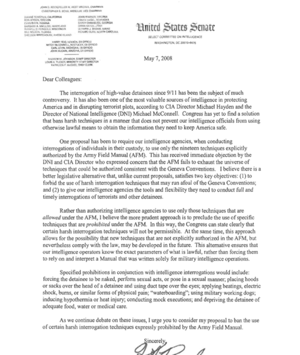 Torture memo from Christopher S. Bond - Sputnik International