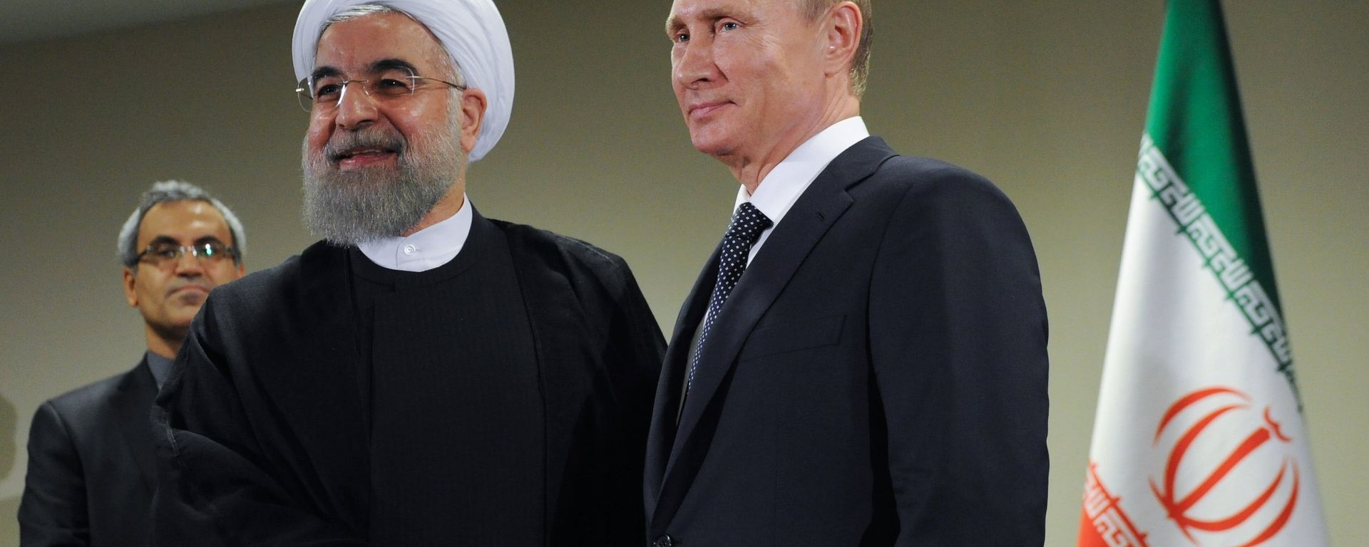 President of Russia Vladimir Putin, right, and President of the Islamic Republic of Iran Hassan Rouhani President of Russia Vladimir Putin, right, and President of the Islamic Republic of Iran Hassan Rouhani - Sputnik International, 1920, 25.10.2022