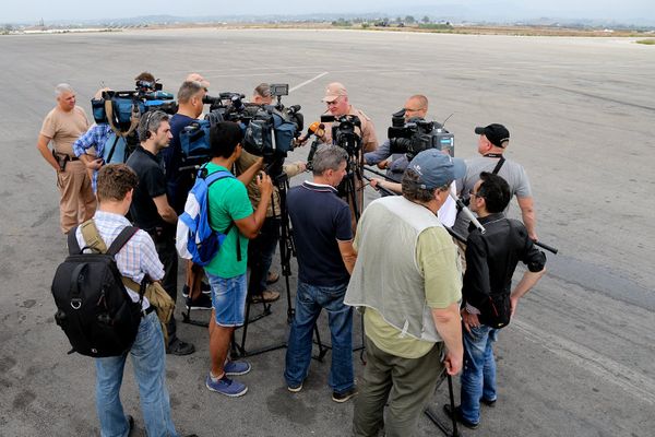 International Journalists Take Tour of Russia's Syrian Air Base - Sputnik International