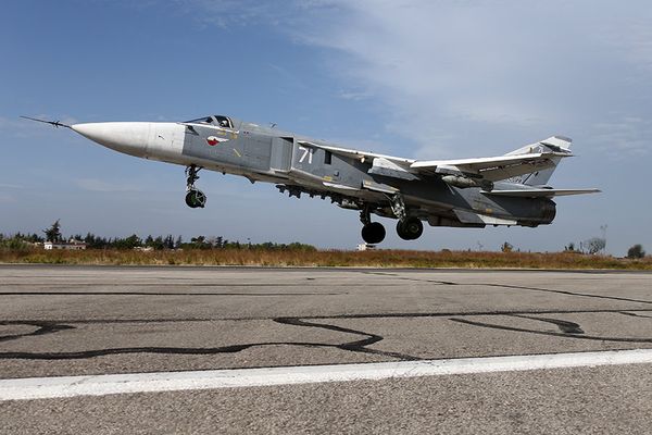 Su-24 aircraft of the Russian Aerospace Forces at the Hmeymim Airbase, Syria Su-24 aircraft of the Russian Aerospace Forces at the Hmeymim Airbase, Syria - Sputnik International