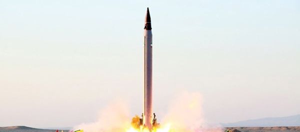 A new Iranian precision-guided ballistic missile is launched as it is tested at an undisclosed location October 11, 2015. A new Iranian precision-guided ballistic missile is launched as it is tested at an undisclosed location October 11, 2015. - Sputnik International